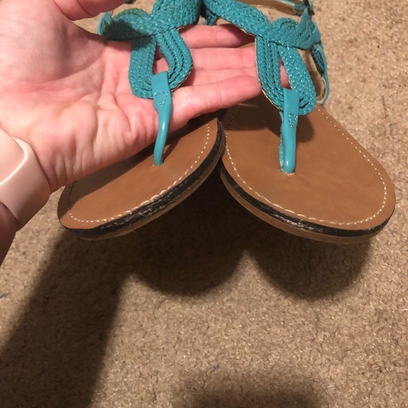 Turquoise sandals - Picture 3 of 4